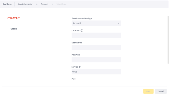 Oracle Connector - ServiceId